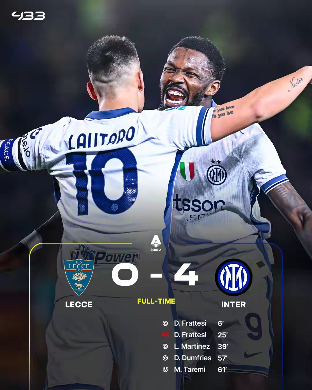 国际米兰不敌尤文图斯，遭遇连败，排名下滑的简单介绍